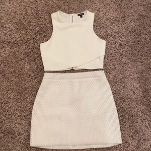 Two piece Express mini skirt and. top top